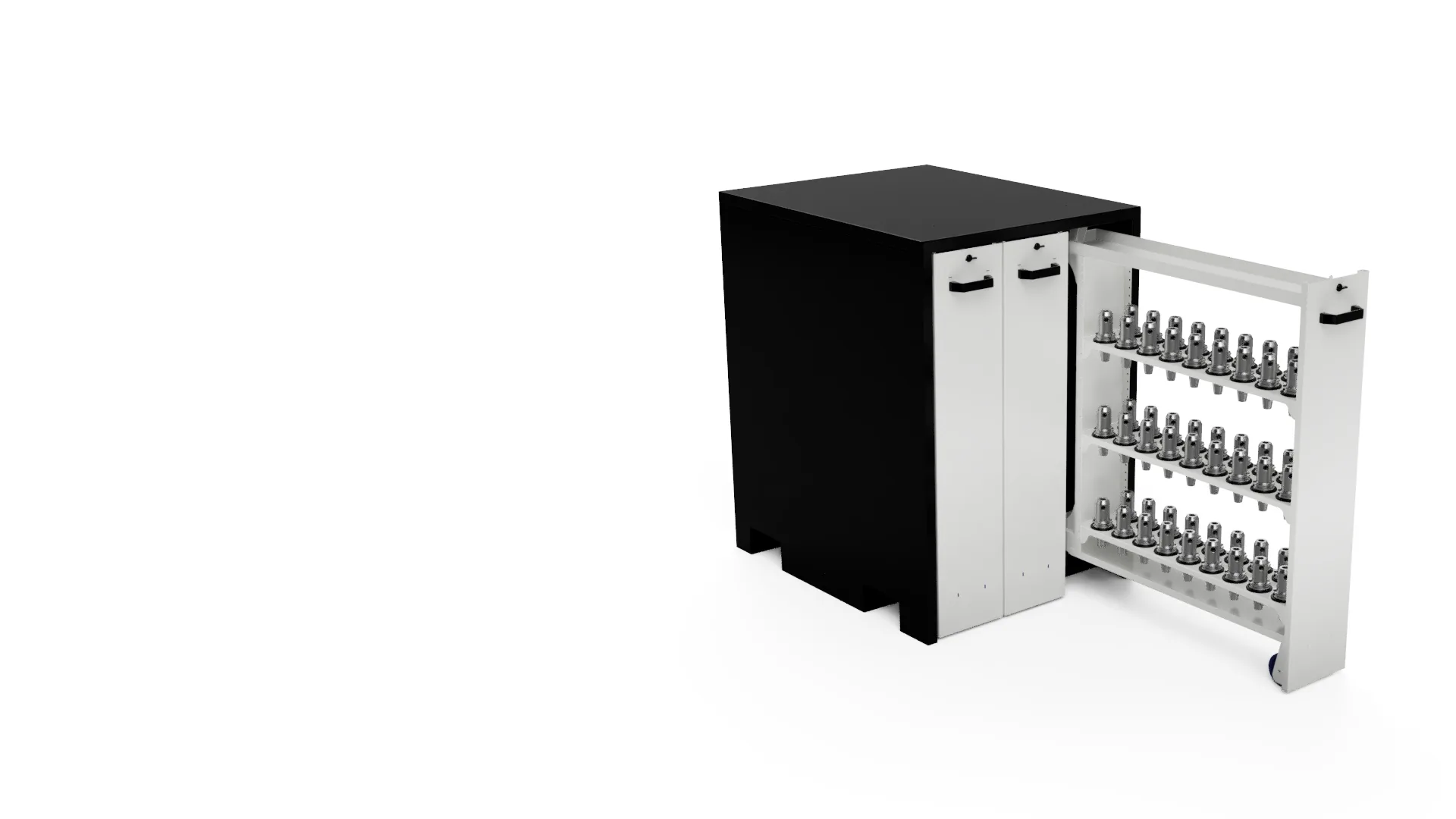 An Atlas ATL-40-162 with a tool rack pulled clear